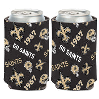 New Orleans Saints Scatterprint Can Cooler 12 oz.
