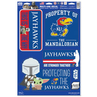 Kansas Jayhawks / Star Wars MANDALORIAN Multi-Use Decal 11" x 17"