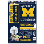 Wholesale-Michigan Wolverines / Star Wars MANDALORIAN Multi-Use Decal 11" x 17"