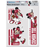 Alabama Crimson Tide / Disney MICKEY MOUSE FOOTBALL Multi Use 3 Fan Pack