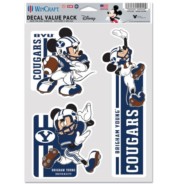 Wholesale-Brigham Young Cougars / Disney MICKEY MOUSE FOOTBALL Multi Use 3 Fan Pack