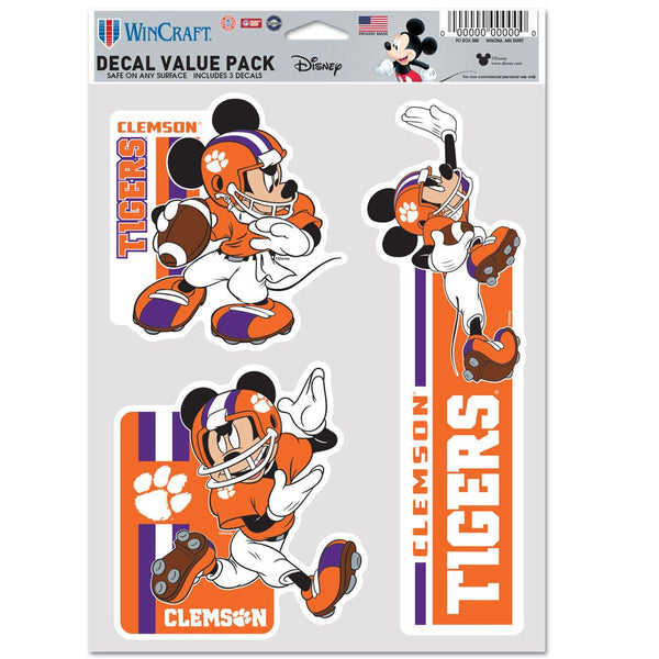 Clemson Tigers / Disney MICKEY MOUSE FOOTBALL Multi Use 3 Fan Pack