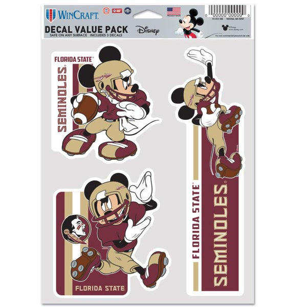 Wholesale-Florida State Seminoles / Disney MICKEY MOUSE FOOTBALL Multi Use 3 Fan Pack