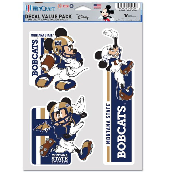 Wholesale-Montana State Bobcats / Disney MICKEY MOUSE FOOTBALL Multi Use 3 Fan Pack