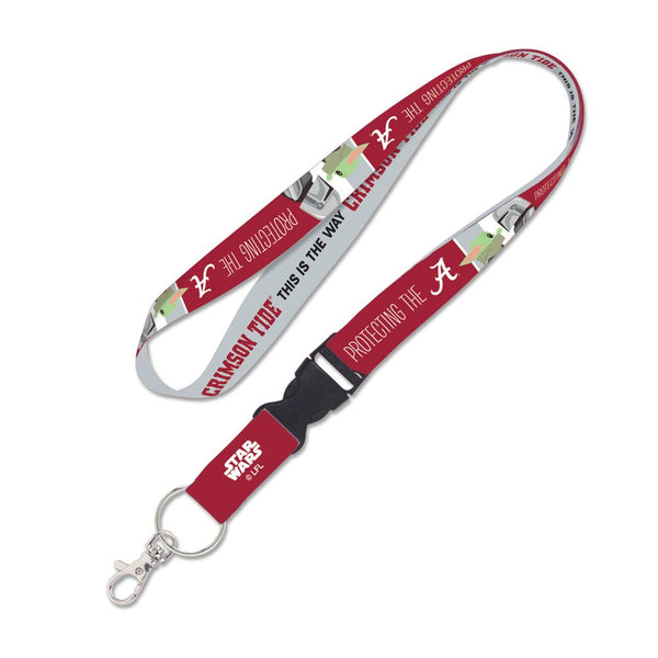 Alabama Crimson Tide / Star Wars MANDALORIAN Lanyard w/detachable buckle 1"