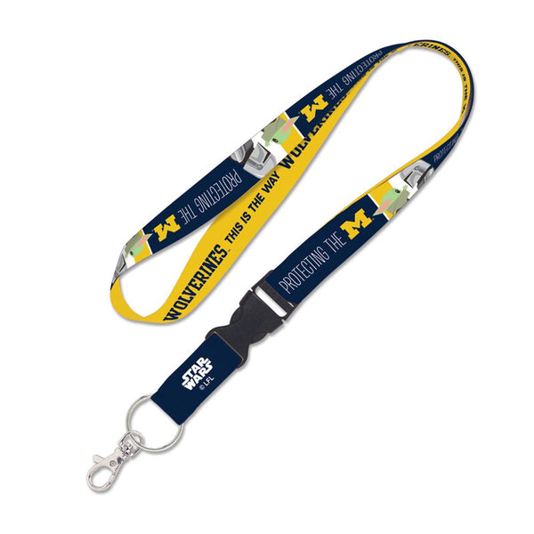 Michigan Wolverines / Star Wars MANDALORIAN Lanyard w/detachable buckle 1"
