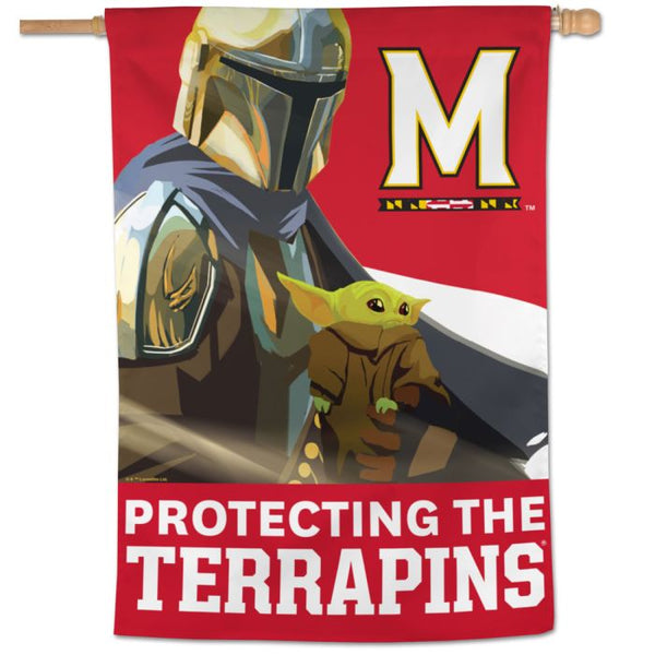 Wholesale-Maryland Terrapins / Star Wars MANDALORIAN Vertical Flag 28" x 40"