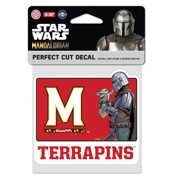 Wholesale-Maryland Terrapins / Star Wars MANDALORIAN Perfect Cut Color Decal 4" x 4"