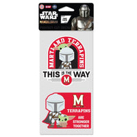 Wholesale-Maryland Terrapins / Star Wars MANDALORIAN Perfect Cut Decal Set of two 4"x4"