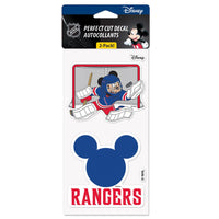 New York Rangers / Disney disney Perfect Cut Decal Set of two 4"x4"