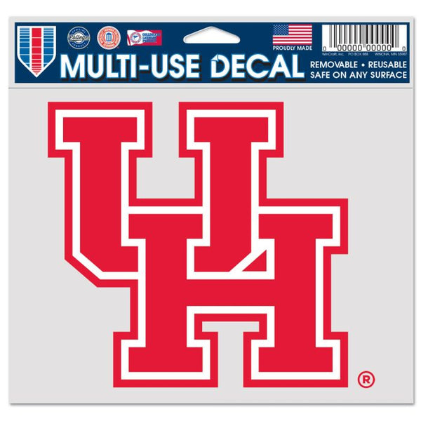 Wholesale-Houston Cougars Multi-Use Decal -Clear Bckrgd 5" x 6"