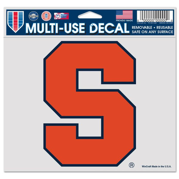 Wholesale-Syracuse Orange Multi-Use Decal -Clear Bckrgd 5" x 6"