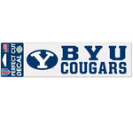 Wholesale-Brigham Young Cougars stacked Perfect Cut Decals 3" x 10"