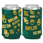 Baylor Bears scatterptint Can Cooler 12 oz.