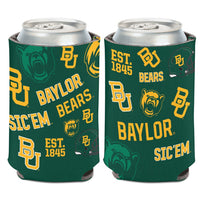 Baylor Bears scatterptint Can Cooler 12 oz.