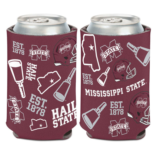 Mississippi State Bulldogs SCATTERPRINT Can Cooler 12 oz.
