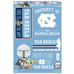 North Carolina Tar Heels / Star Wars MANDALORIAN Multi-Use Decal 11" x 17"