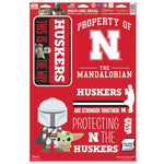 Wholesale-Nebraska Cornhuskers / Star Wars MANDALORIAN Multi-Use Decal 11" x 17"