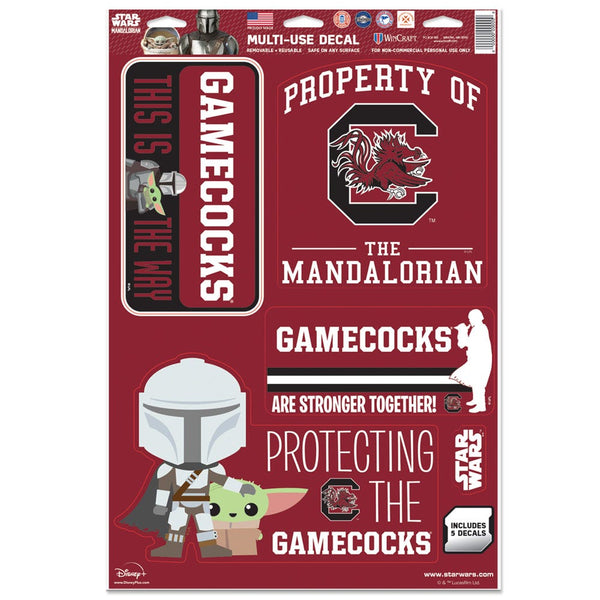 South Carolina Gamecocks / Star Wars MANDALORIAN Multi-Use Decal 11" x 17"