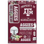 Texas A&M Aggies / Star Wars MANDALORIAN Multi-Use Decal 11" x 17"