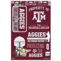 Texas A&M Aggies / Star Wars MANDALORIAN Multi-Use Decal 11" x 17"