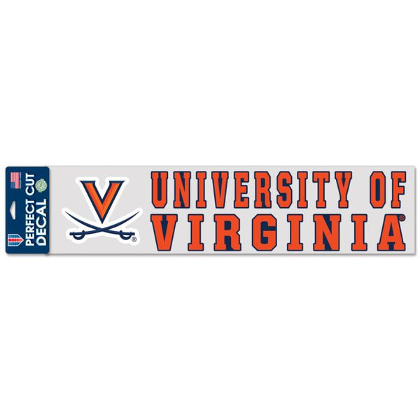 Wholesale-Virginia Cavaliers Perfect Cut Decals 4" x 17"