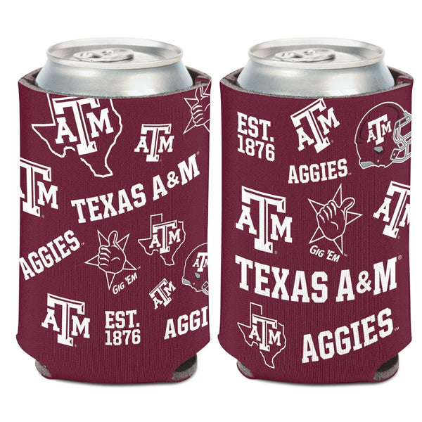 Texas A&M Aggies SCATTERPRINT Can Cooler 12 oz.