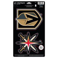 Vegas Golden Knights 2 Pack Magnets 5" x  9"