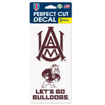 Alabama A&M Bulldogs Perfect Cut Decal Set of two 4"x4"