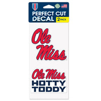 Wholesale-Ole Miss Rebels Perfect Cut Decal Set of two 4"x4"