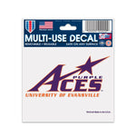 Wholesale-Evansville Purple Aces Multi-Use Decal 3" x 4"