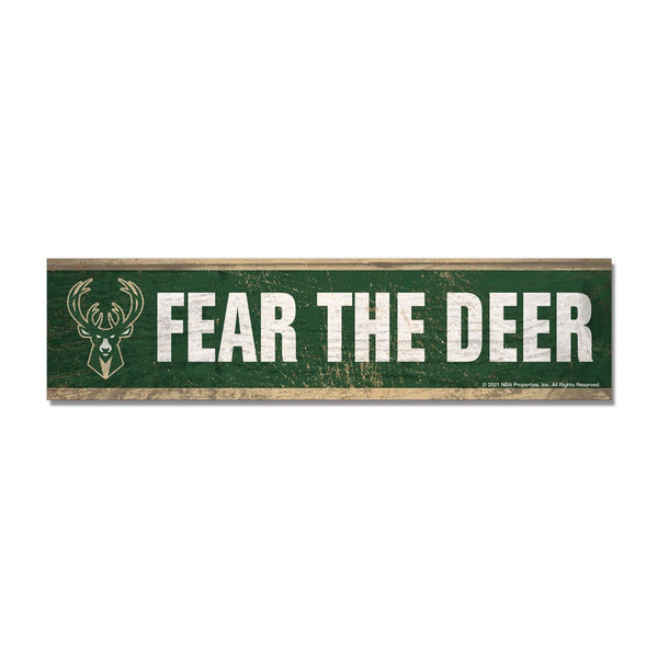 Milwaukee Bucks Wooden Magnet 1.5" X 6"