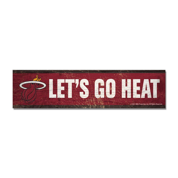 Miami Heat Wooden Magnet 1.5" X 6"