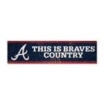 Atlanta Braves Wooden Magnet 1.5" X 6"