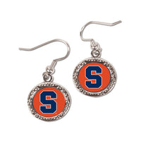 Wholesale-Syracuse Orange Earrings Jewelry Carded Round