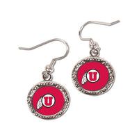 Wholesale-Utah Utes Earrings Jewelry Carded Round