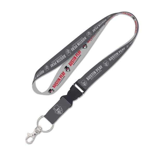 Austin Peay State Governors charcoal Lanyard w/detachable buckle 1"