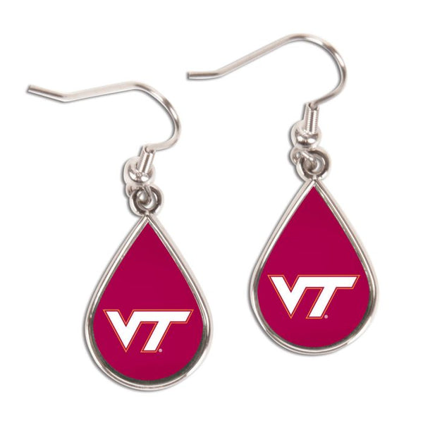 Wholesale-Virginia Tech Hokies Earrings Jewelry Carded Tear Drop