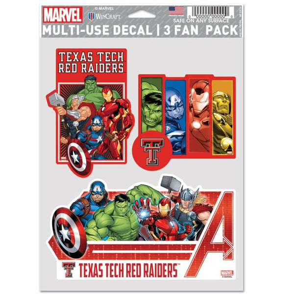 Wholesale-Texas Tech Red Raiders / Marvel (C) 2021 MARVEL Multi Use 3 Fan Pack