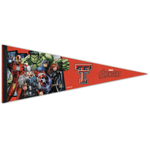 Wholesale-Texas Tech Red Raiders / Marvel (C) 2021 MARVEL Premium Pennant 12" x 30"