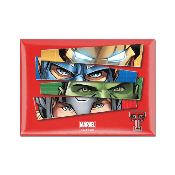 Wholesale-Texas Tech Red Raiders / Marvel (C) 2021 Marvel Metal Magnet 2.5" x 3.5"