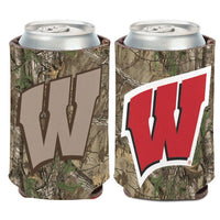 Wholesale-Wisconsin Badgers / Camo NCAA Can Cooler 12 oz.