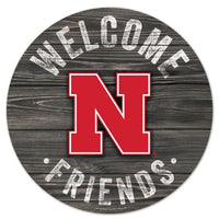 Wholesale-Nebraska Cornhuskers Wood Sign 14" Rnd