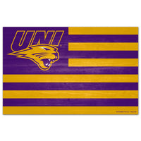 Northern Iowa Panthers AMERICANA Wood Sign 11" x 17" 1/4" thick