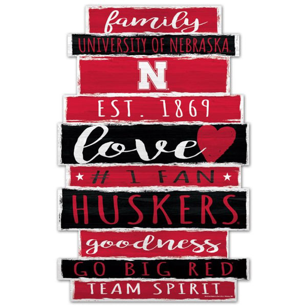 Wholesale-Nebraska Cornhuskers Wood Sign 11" x 17" 1/4" thick