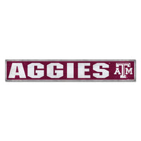 Texas A&M Aggies Wood Sign 6"x36" 3/8" thick