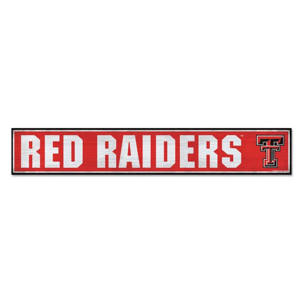 Wholesale-Texas Tech Red Raiders Wood Sign 6"x36" 3/8" thick