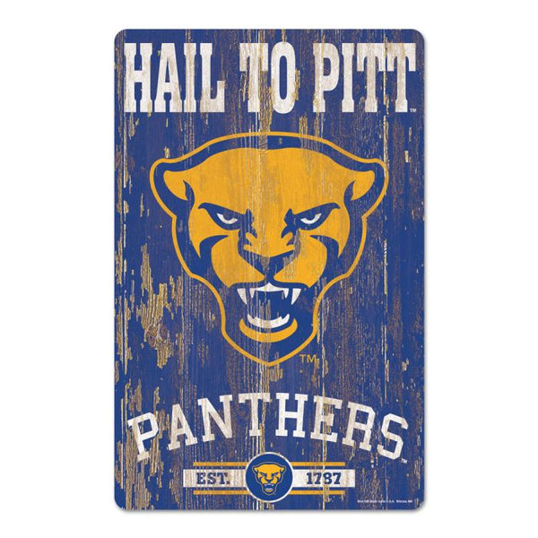 Wholesale-Pittsburgh Panthers SLOGAN Wood Sign 11" x 17" 1/4" thick