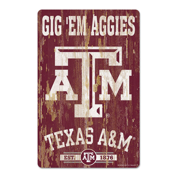 Texas A&M Aggies SLOGAN Wood Sign 11" x 17" 1/4" thick