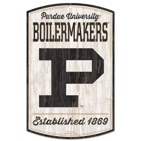 Wholesale-Purdue Boilermakers / Vintage Collegiate VINTAGE Wood Sign 11" x 17" 1/4" thick